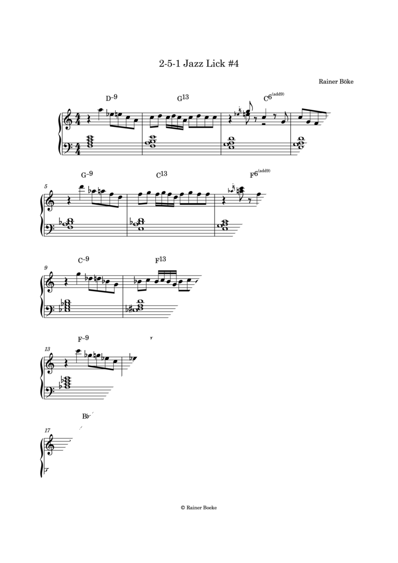 Partitur - 2-5-1-Jazz Lick #4